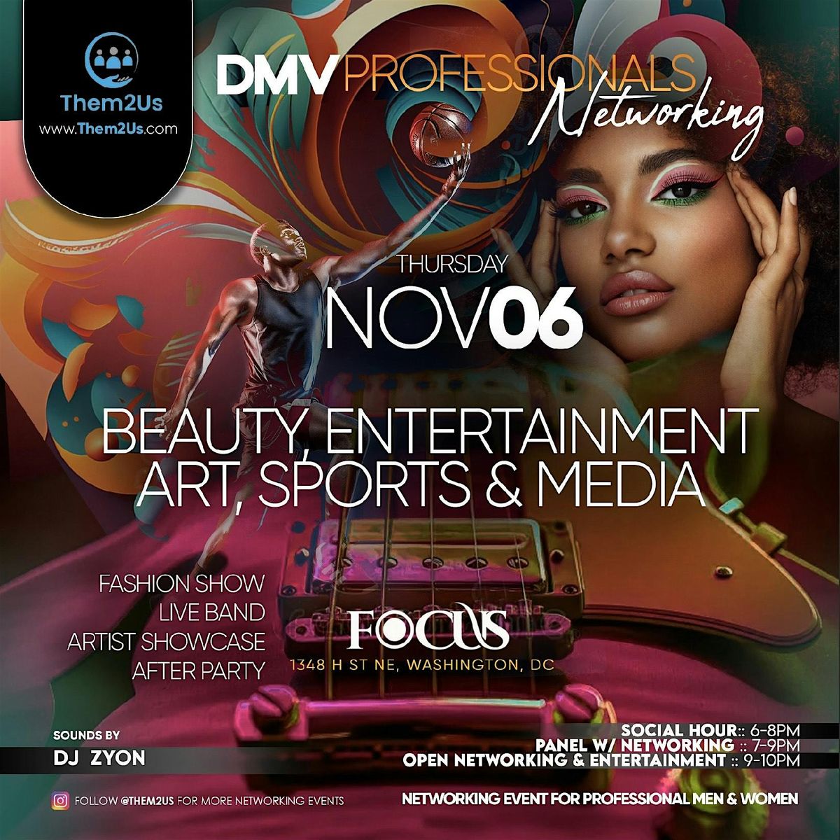 DMV Professionals Networking: Beauty, Entertainment, Art, Sports & Media