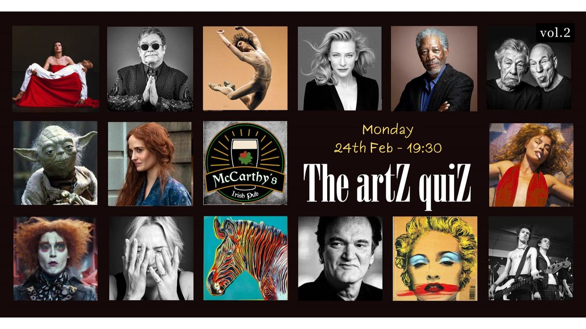 The ArtZ QuiZ @ McCarthy's - Vol.2 \ud83d\ude80\ud83d\ude80