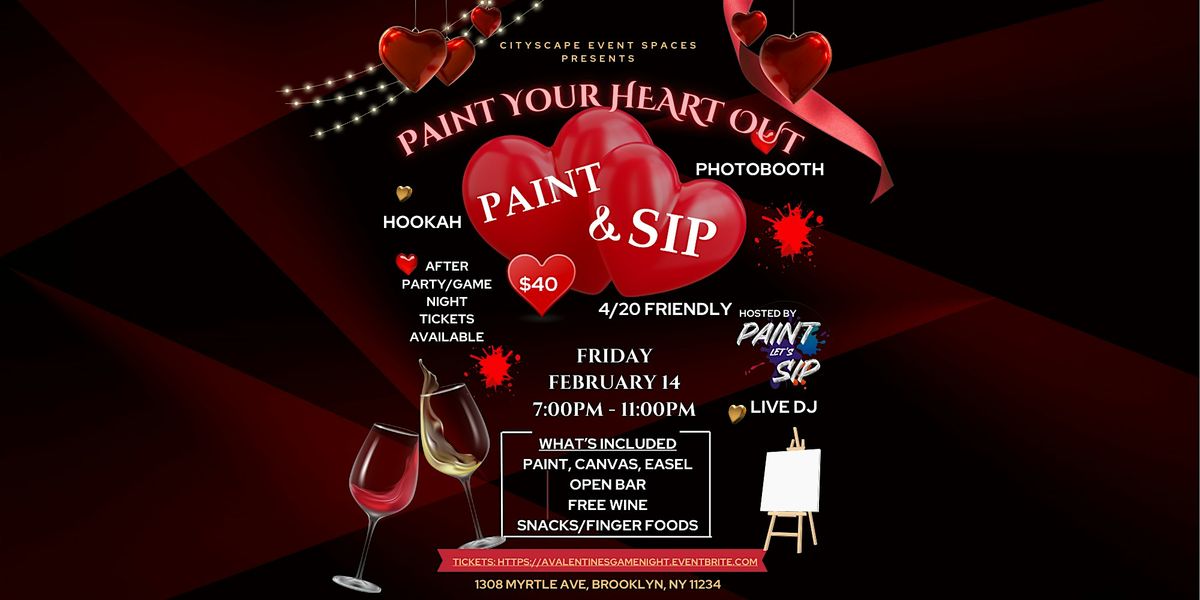 Paint Your Heart Out: Paint & Sip