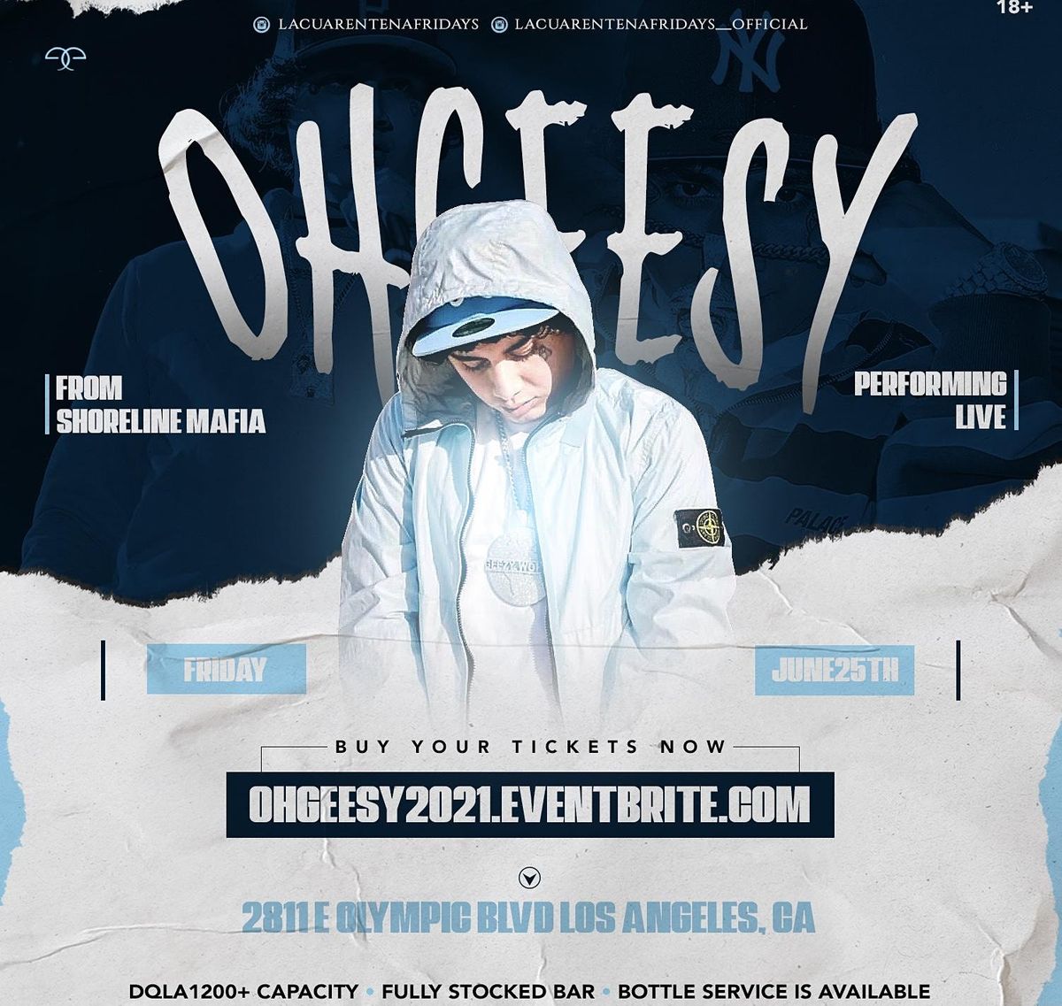 OHGEESY FROM SHORELINE MAFIA PERFORMING LIVE FRIDAY JUNE 25TH LOS ANGELES