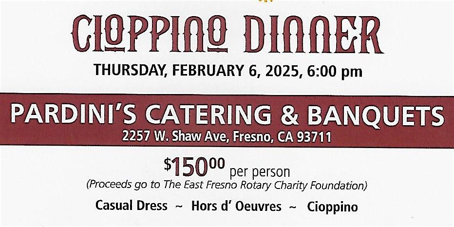 East Fresno Rotary Cioppino Gala