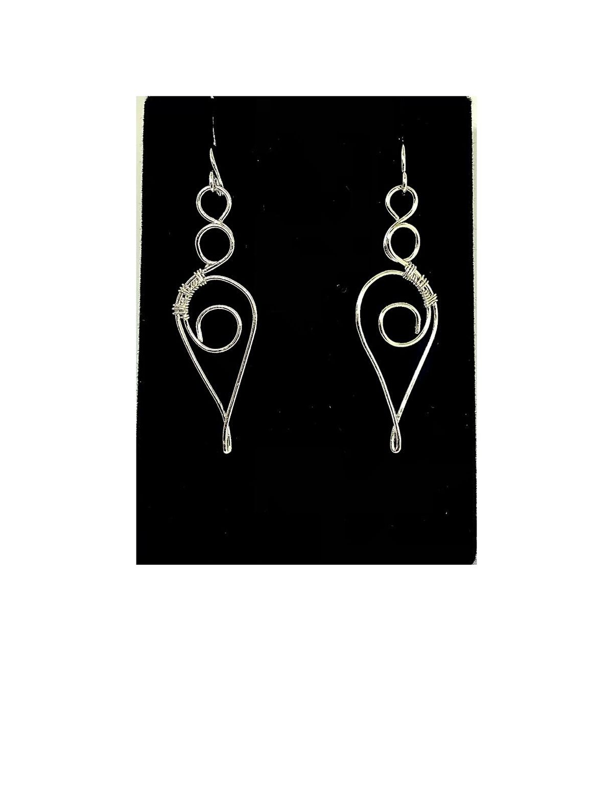 Swirl, Curl, and Weave Silver Earrings