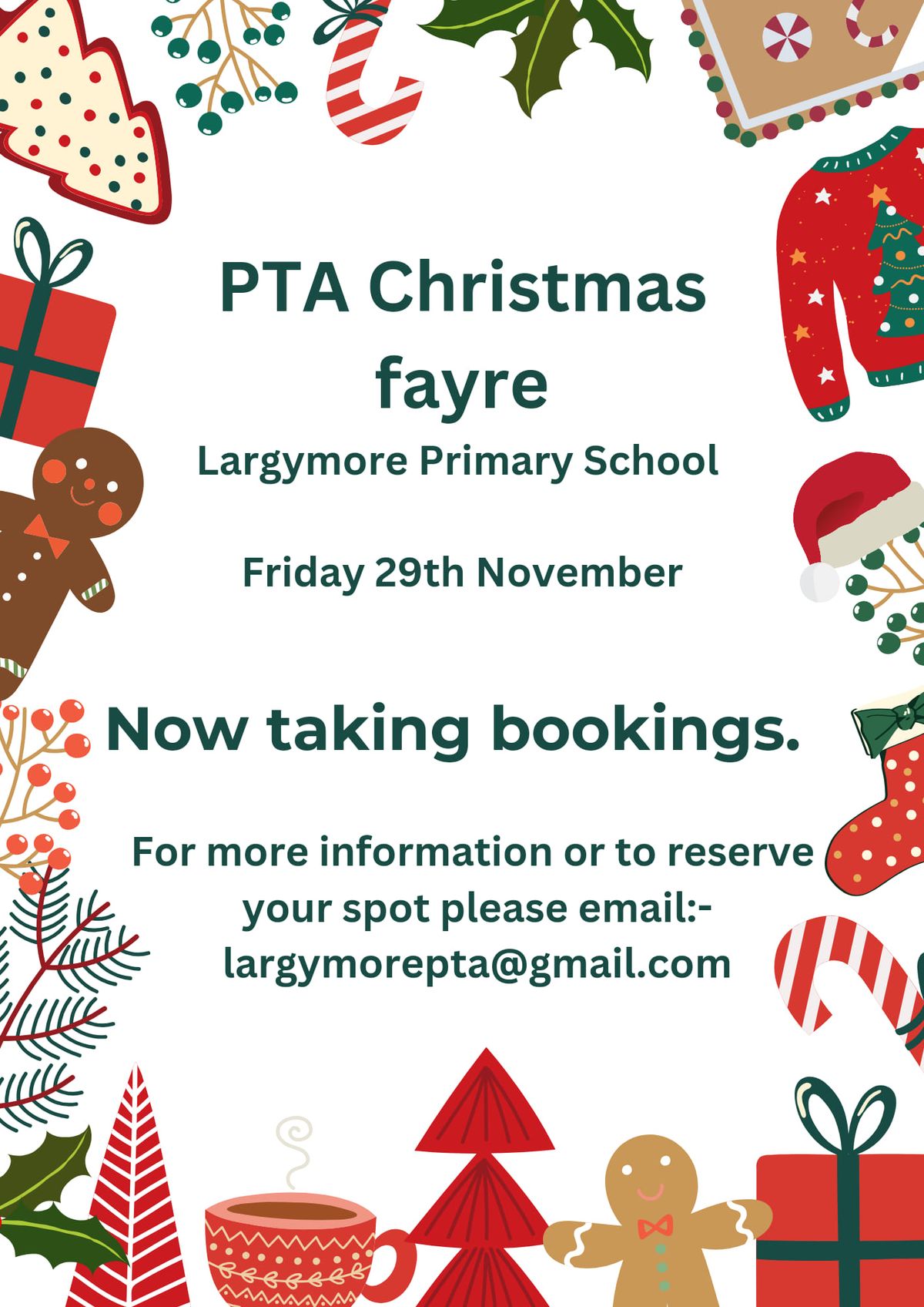 pta christmas fayre largymore primary