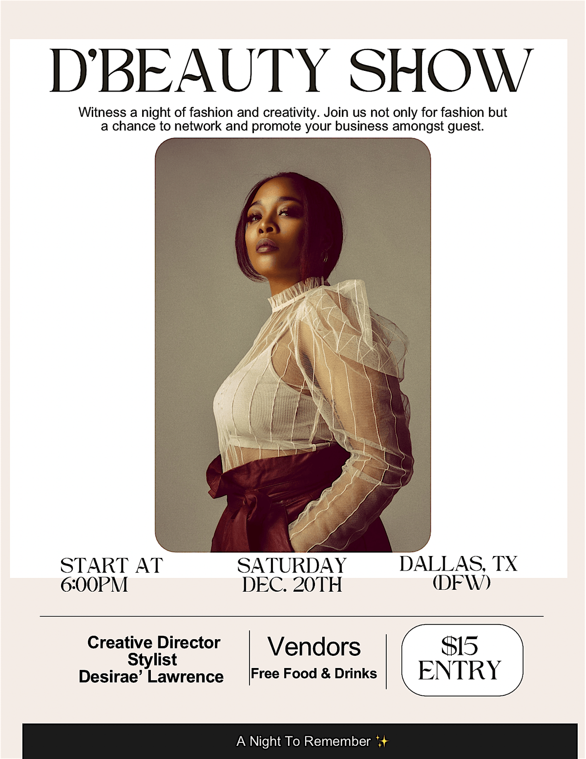 D\u2019Beauty Fashion Networking Event