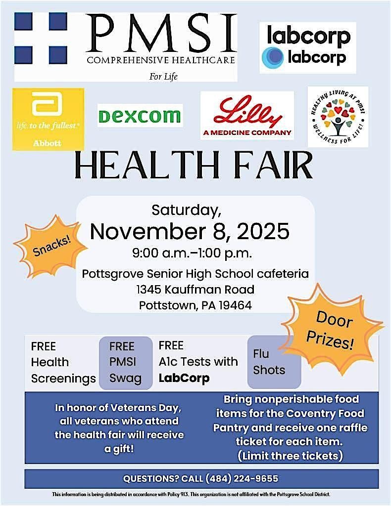 PMSI Health Fair *No Tickets Required*
