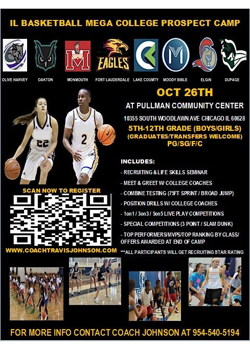IL BASKETBALL BOYS \/ GIRLS MEGA COLLEGE PROSPECT CAMP OCT 26TH