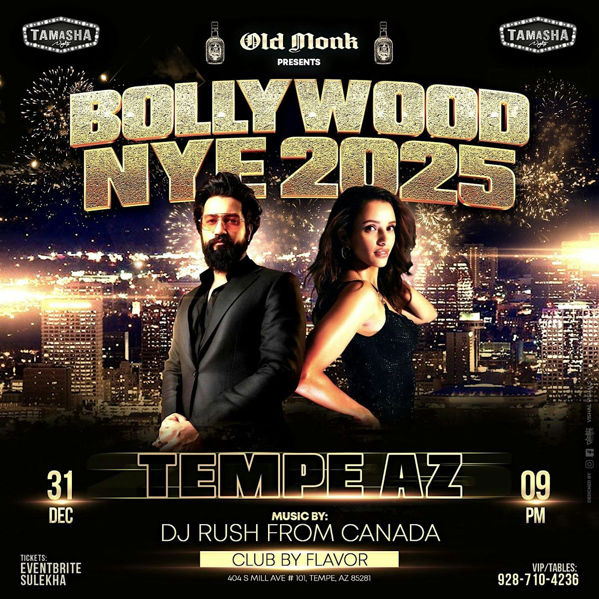 ARIZONA BOLLYWOOD GRANDUER NYE 2025 ON MILL AVE TEMPE