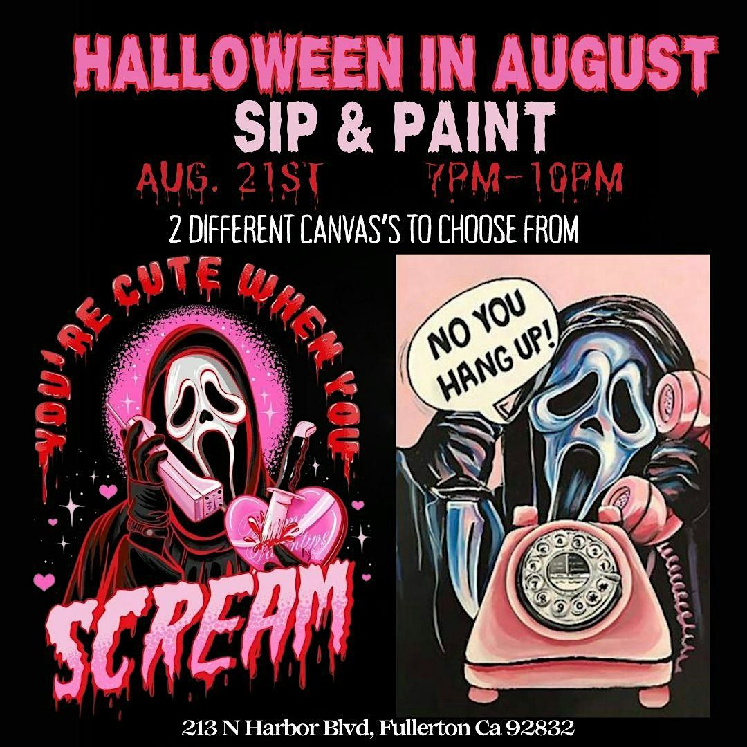 Halloween in August Sip & Paint