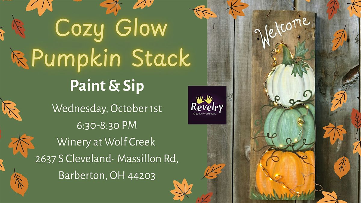 Cozy Glow Pumpkin Stack Paint & Sip