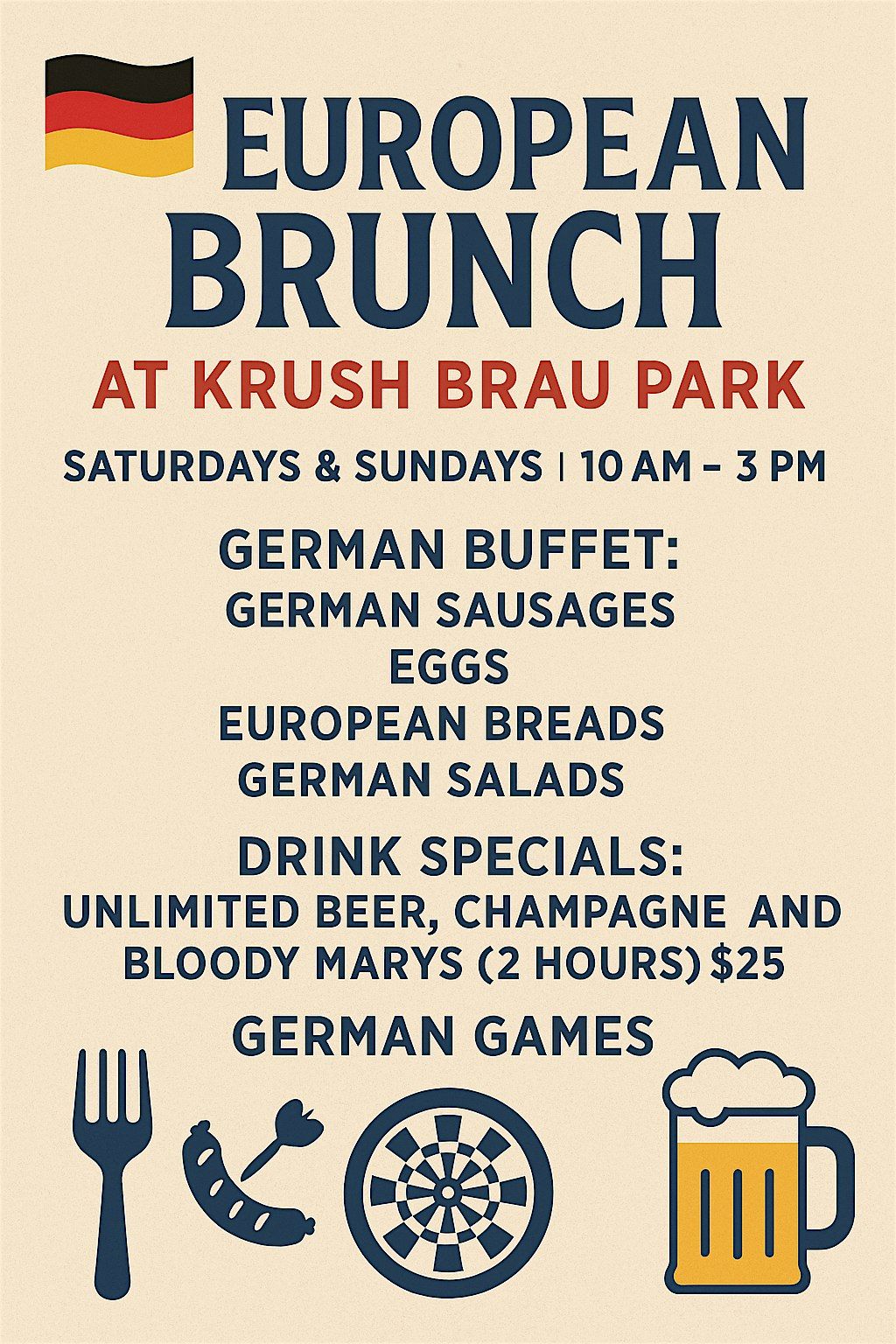 European Brunch at Krush Brau Park (A Taste of Europe)