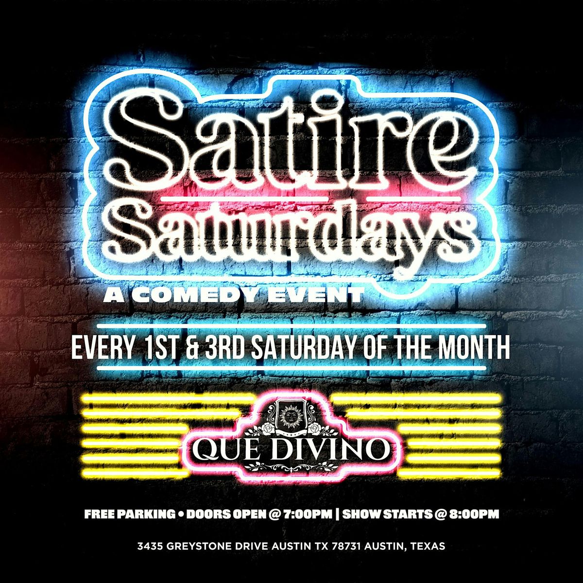 Satire Saturdays - A Live Comedy Event