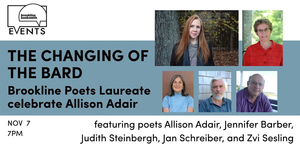 The Changing of the Bard: Brookline Poets Laureate celebrate Allison Adair