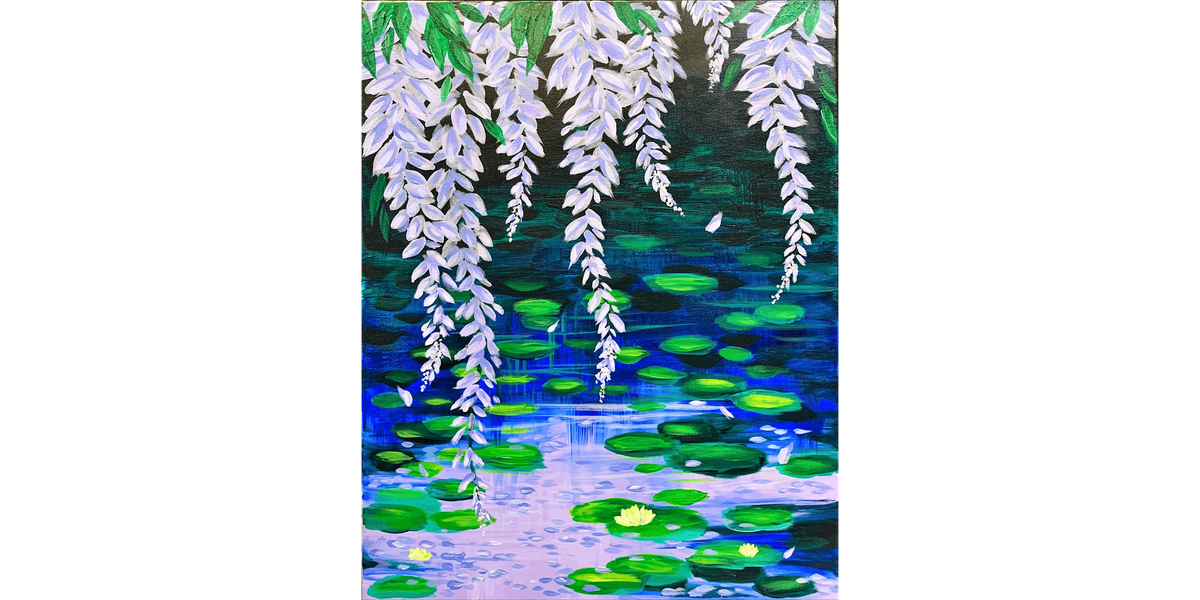 Monet Inspired, Wisteria Over the Pond - Paint and Sip in Tyler | Classpop!\u2122