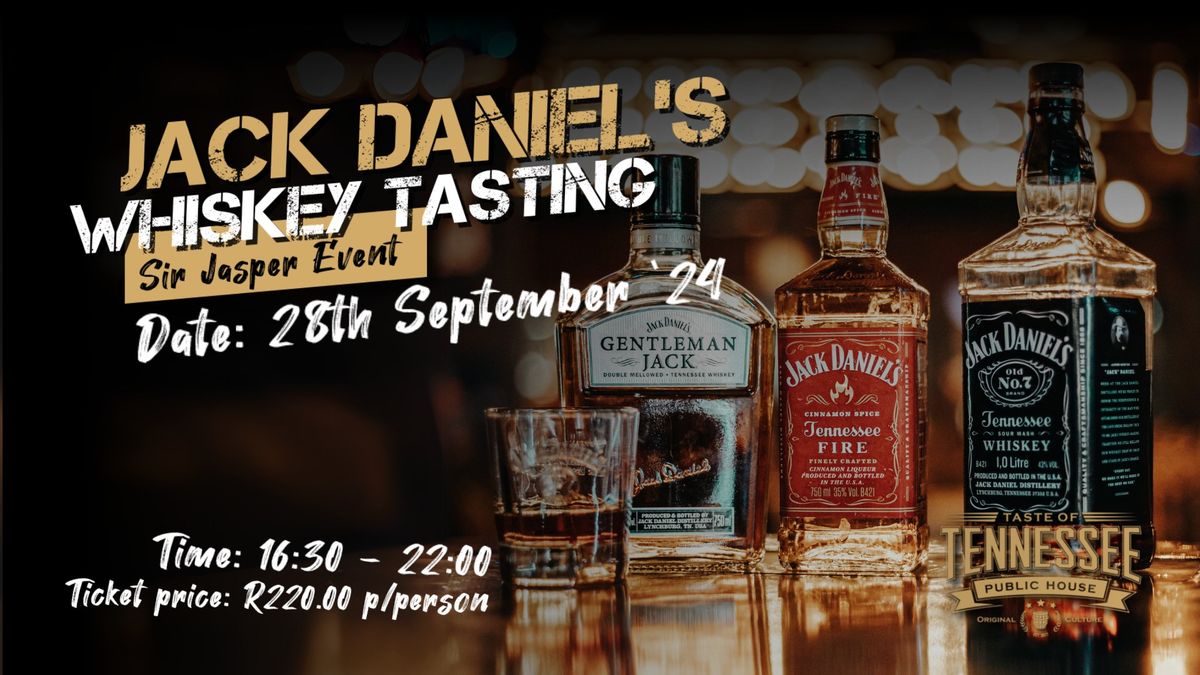 Join us at Taste of Tennessee on September 28th for the Jack Daniel's Whiskey Tasting Evening