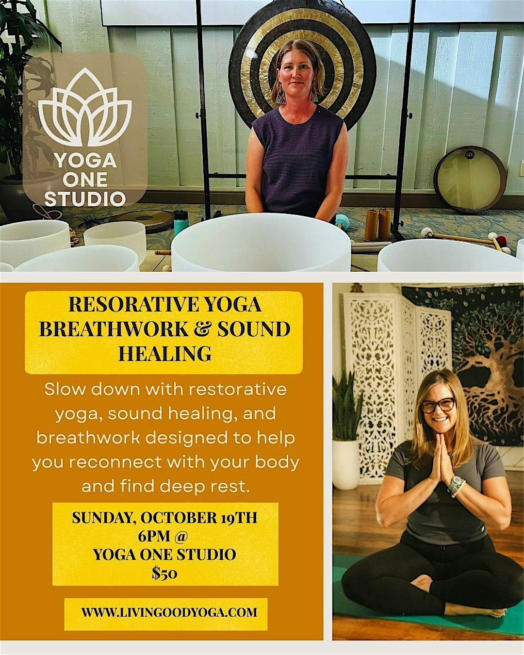 Restorative Yoga, Breath Work & Sound Healing