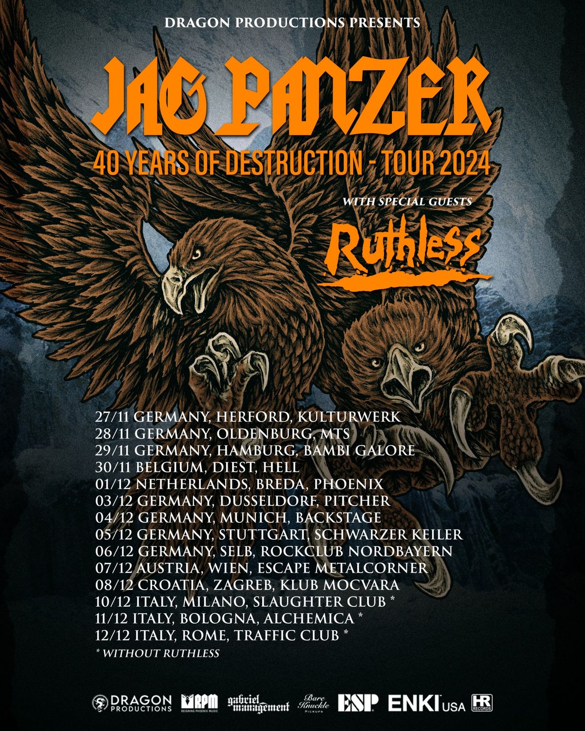 JAG PANZER & RUTHLESS live at MTS Records