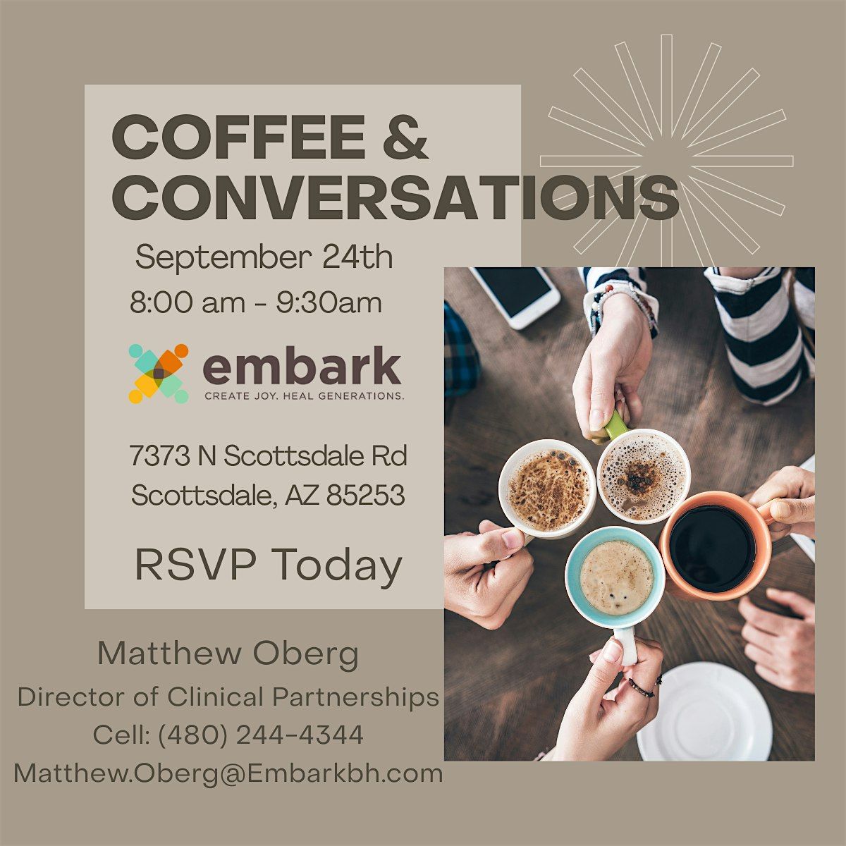 Coffee & Conversations at Embark Behavioral Health \u2013 Scottsdale
