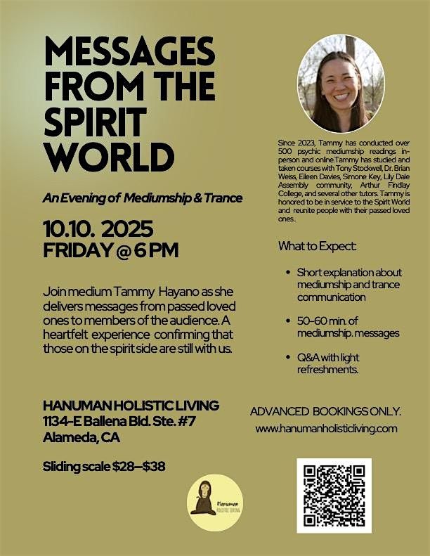 Messages from the Spirit World\u2014 An Evening of Mediumship