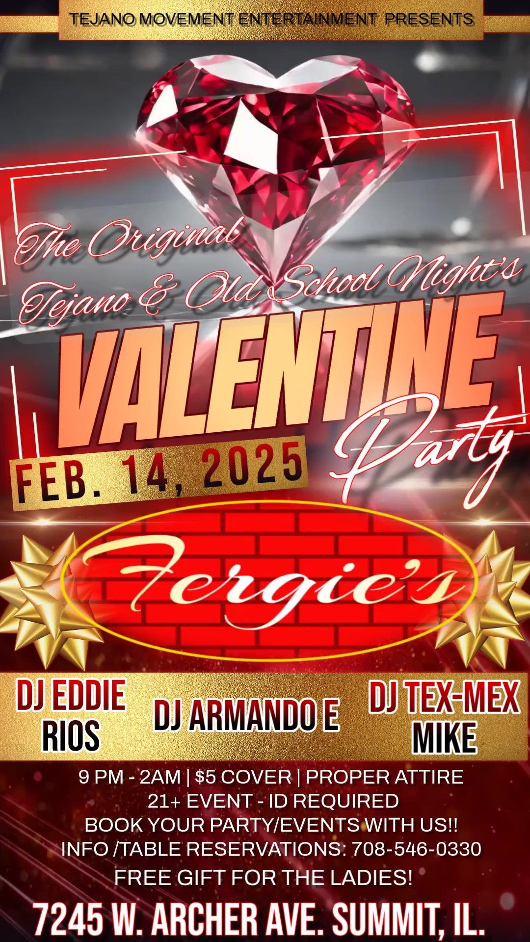 THE ORIGINAL TEJANO & OLD SCHOOL VALENTINE'S PARTY @ FERGIE'S!!