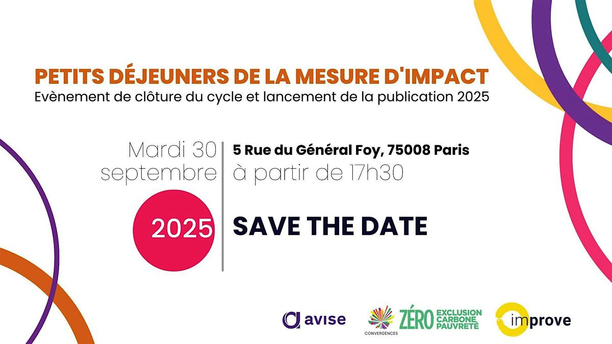 Lancement du livrable des Petits D\u00e9jeuners de la Mesure d'Impact