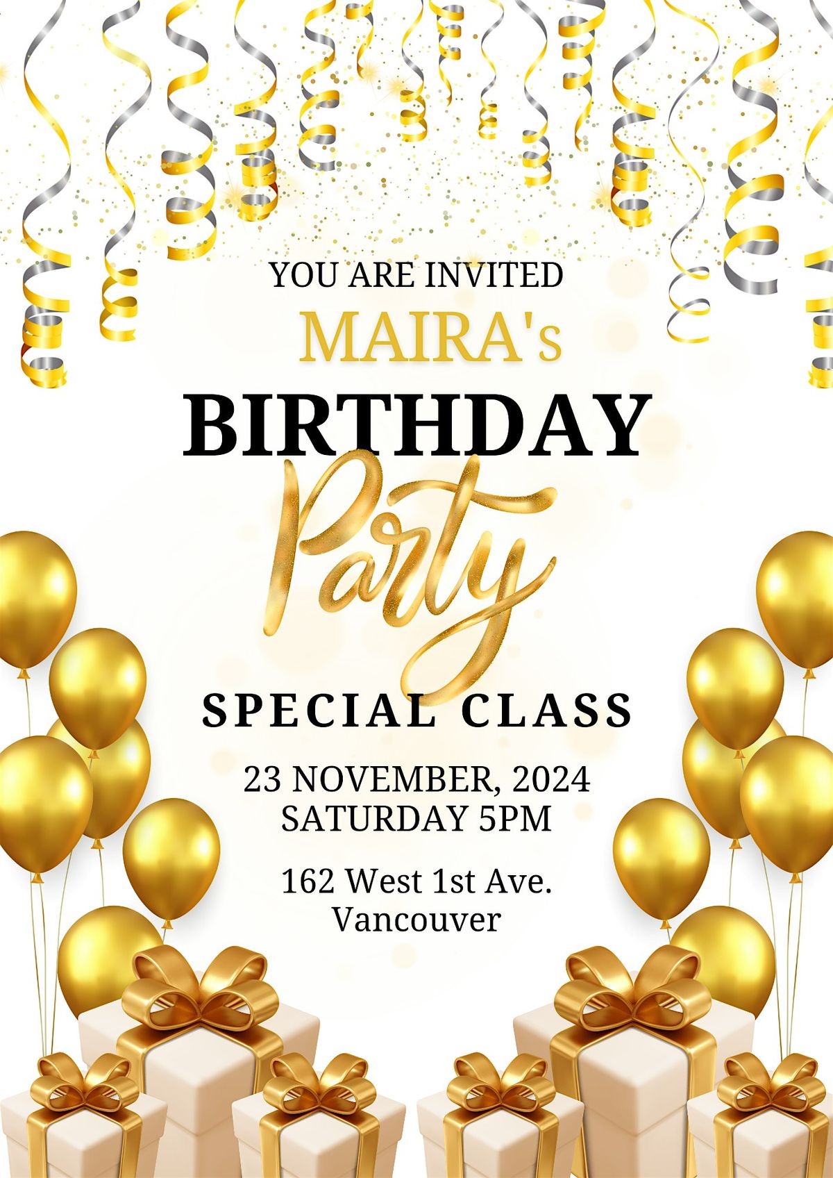 Maira's Birthday Class 2024