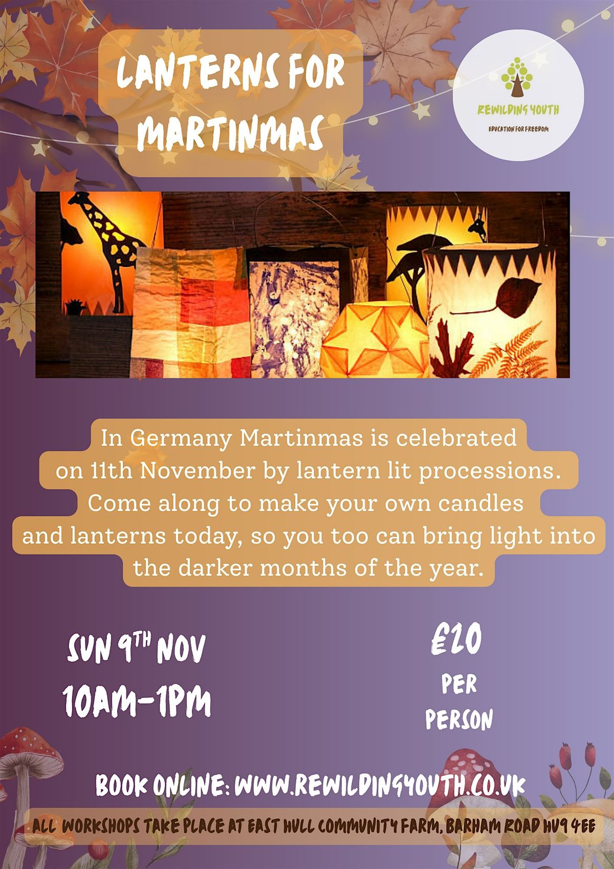 Lanterns For Martinmas Workshop