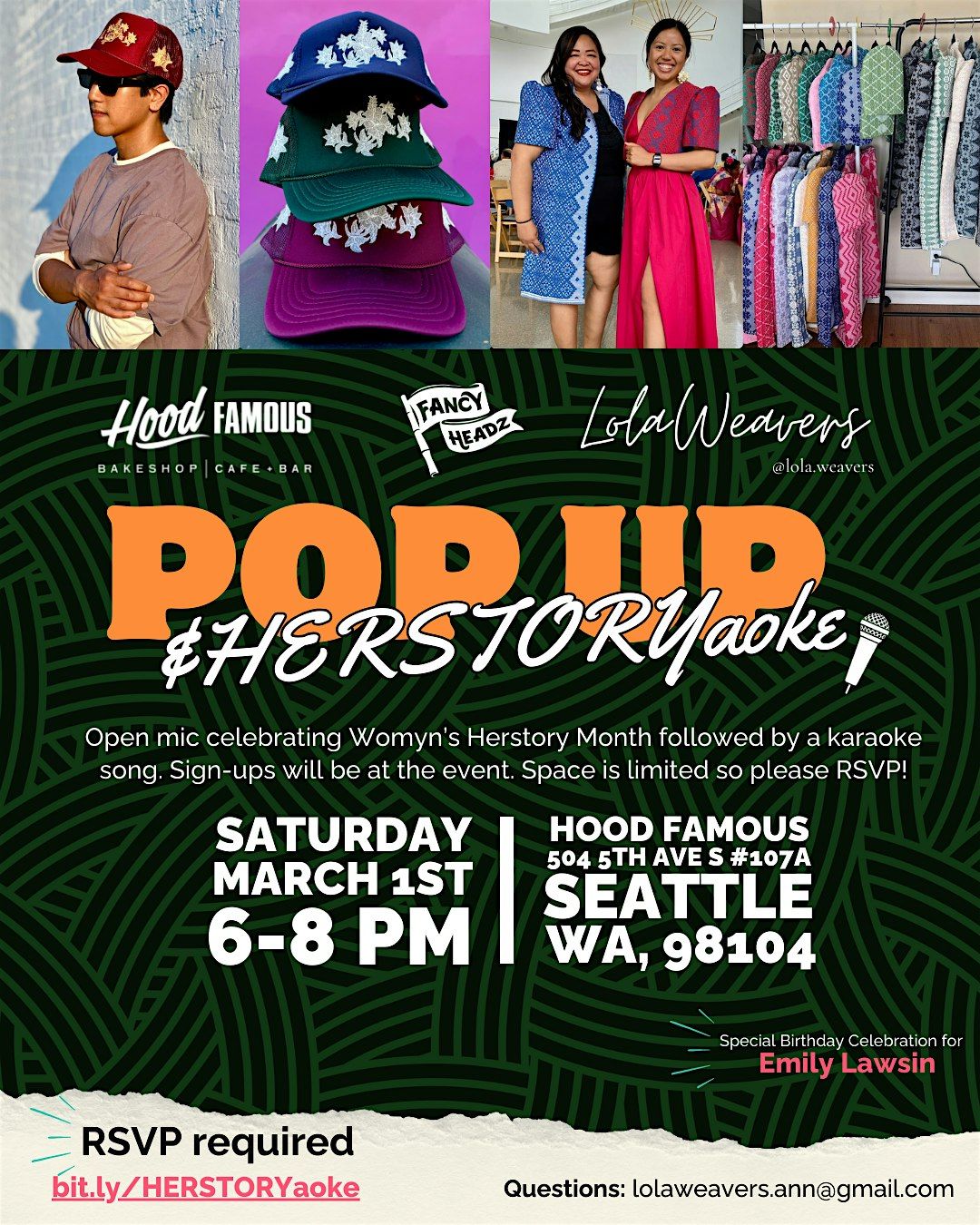 HERSTORYaoke and Lola Weavers & Fancy Headz Pop-Up