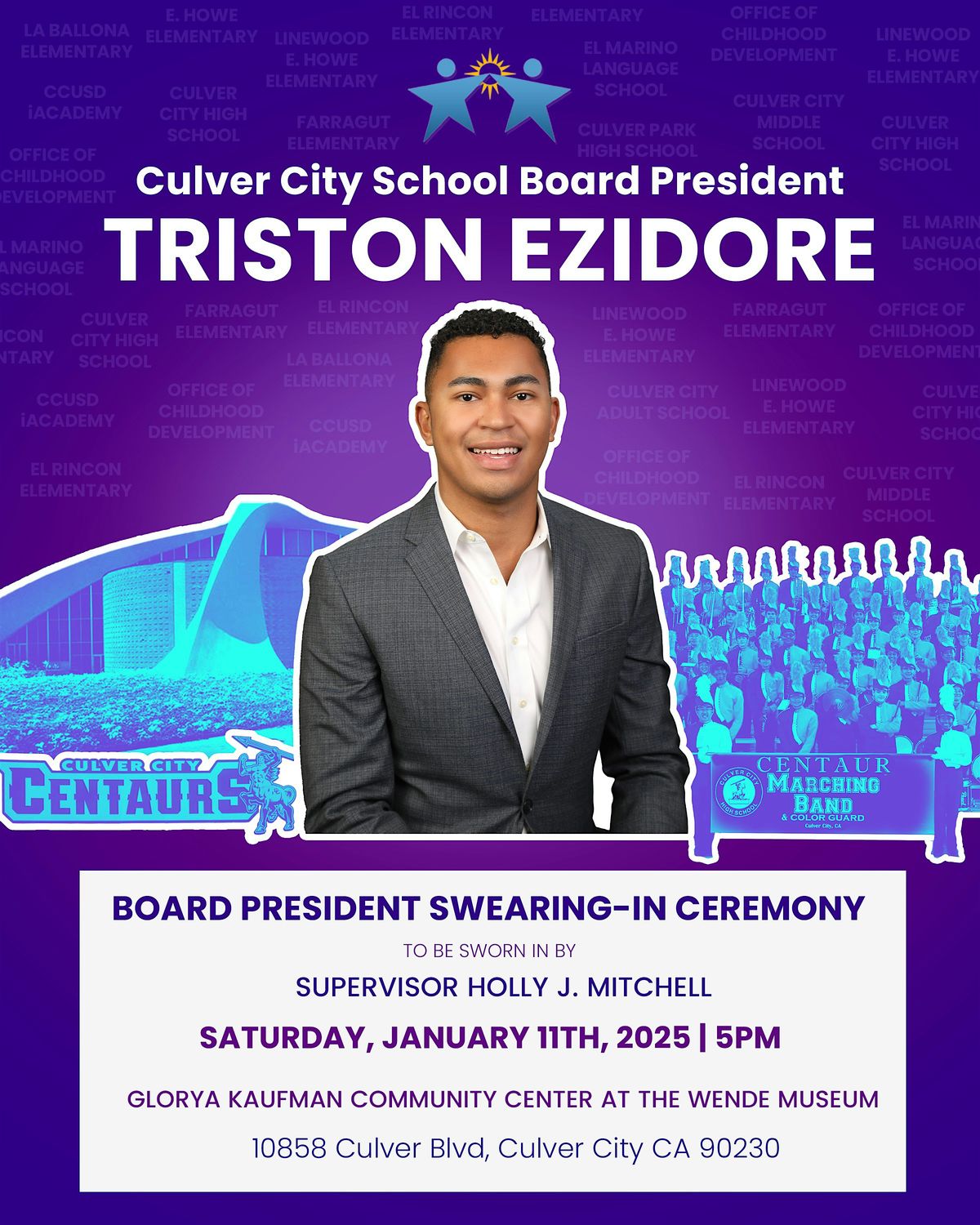 Culver City School Board President Triston Ezidore Swearing-In Ceremony