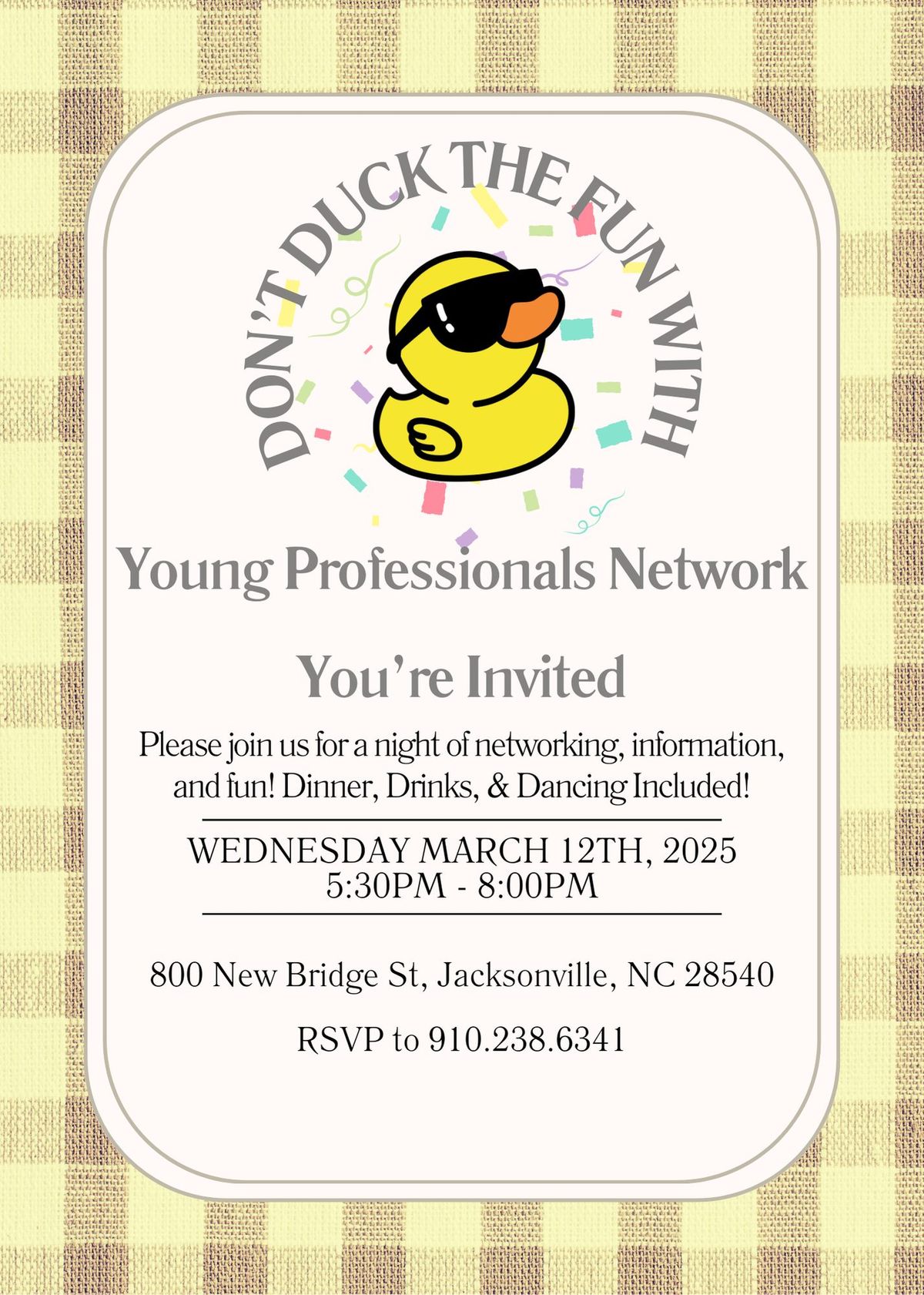 YPN Don't Duck The Fun Networking Even