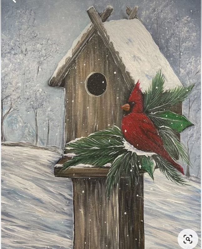 Sip & Paint Through the Seasons: Winter Cardinal