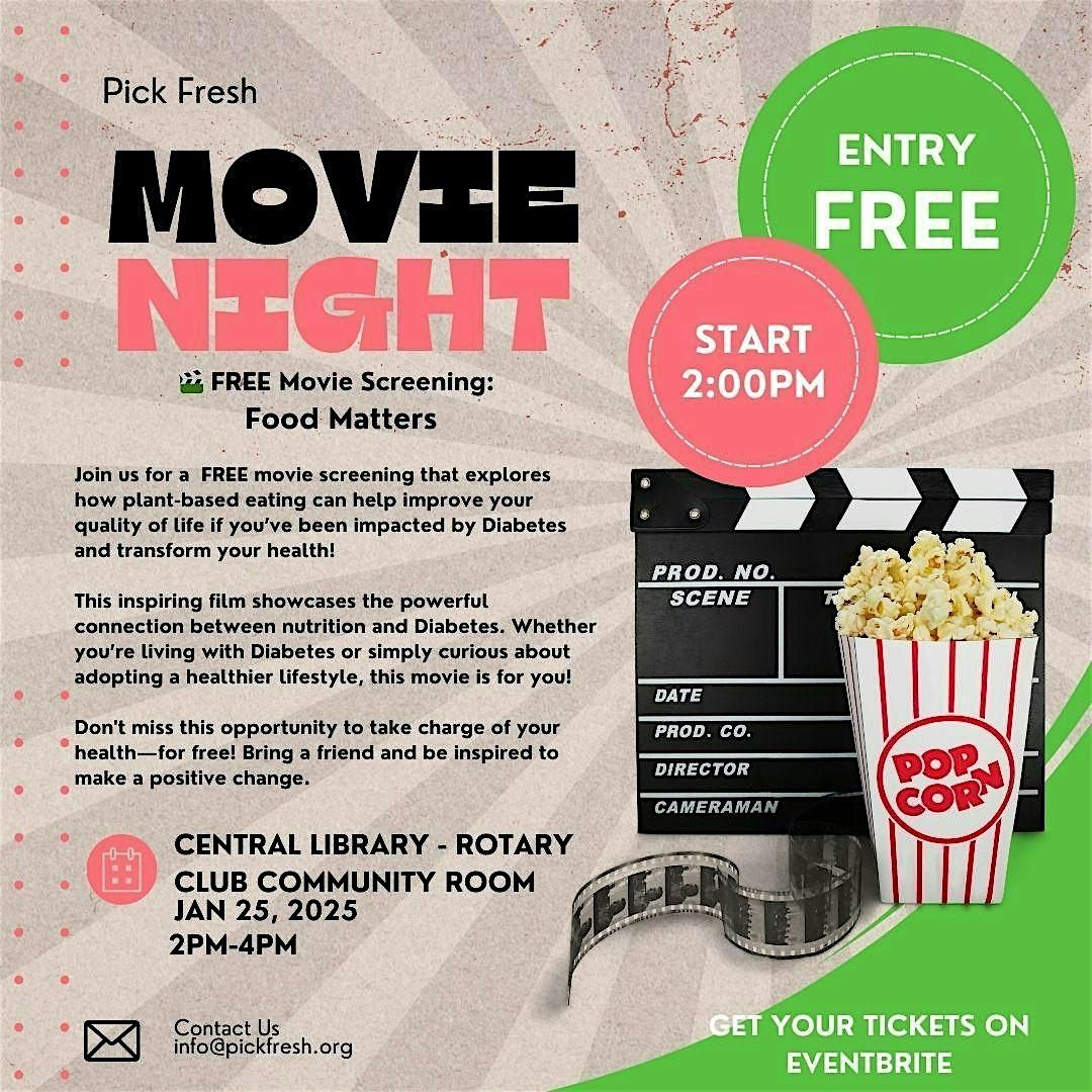 Movie Night At The Library - Food Matters