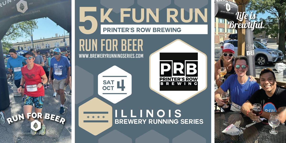 5k Beer Run x Printer's Row Brewing | 2025 Illinois Brewery Running Series