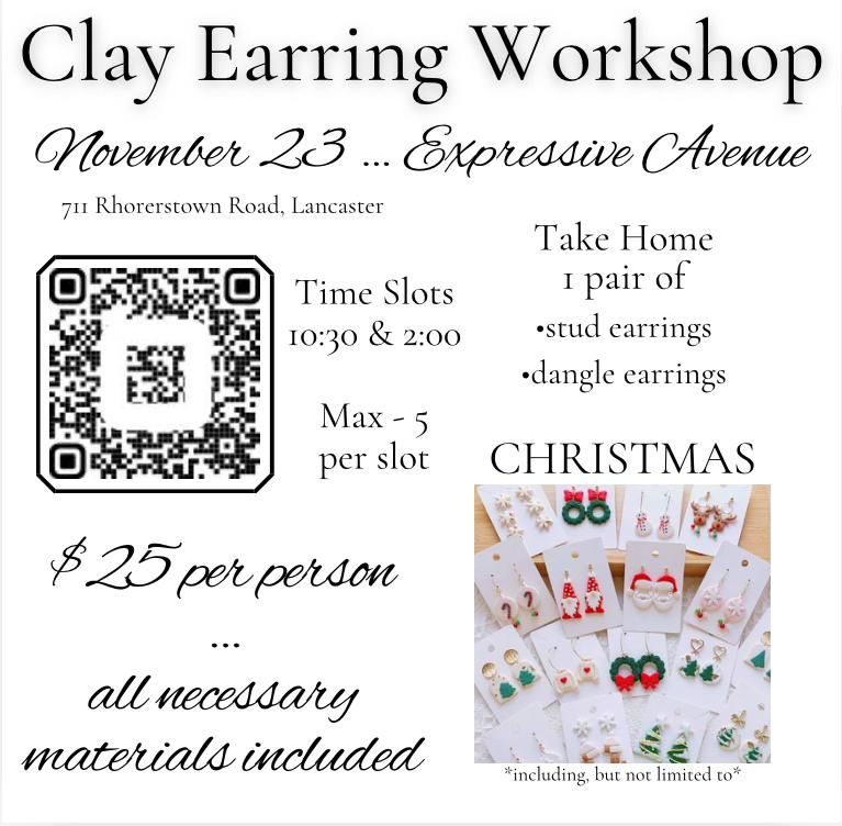 Holiday Clay Earring Workshop