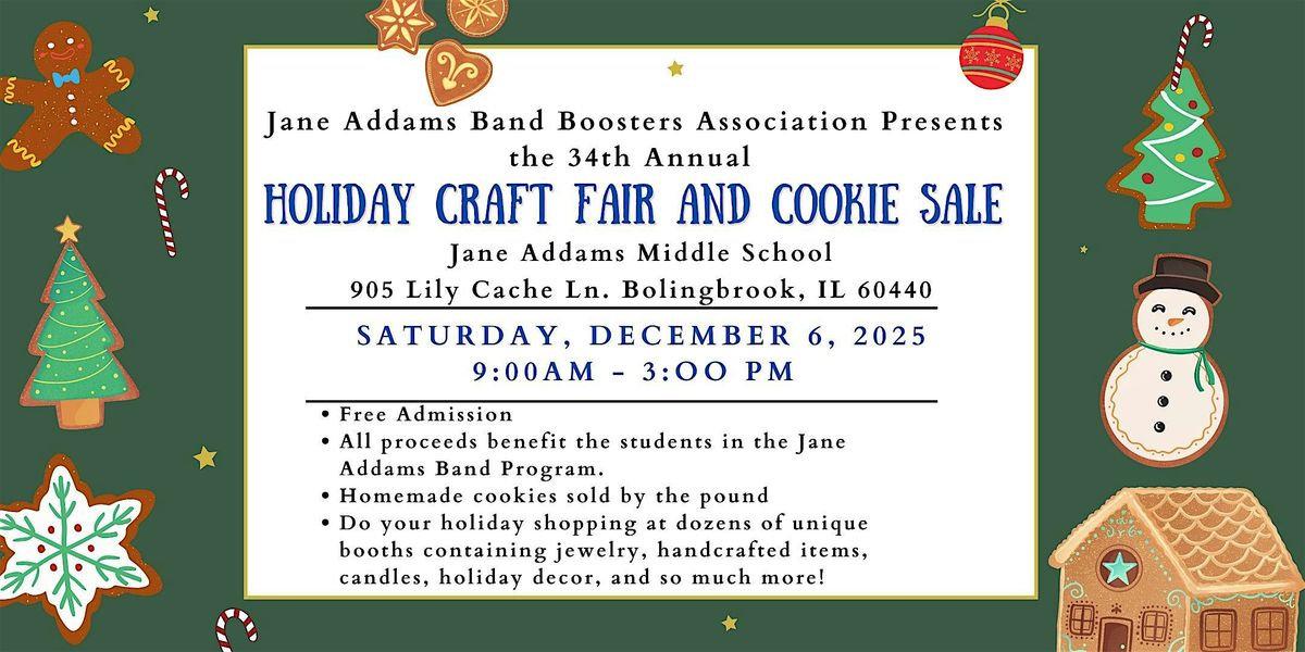 2025 Jane Addams Band Boosters Holiday Craft Fair