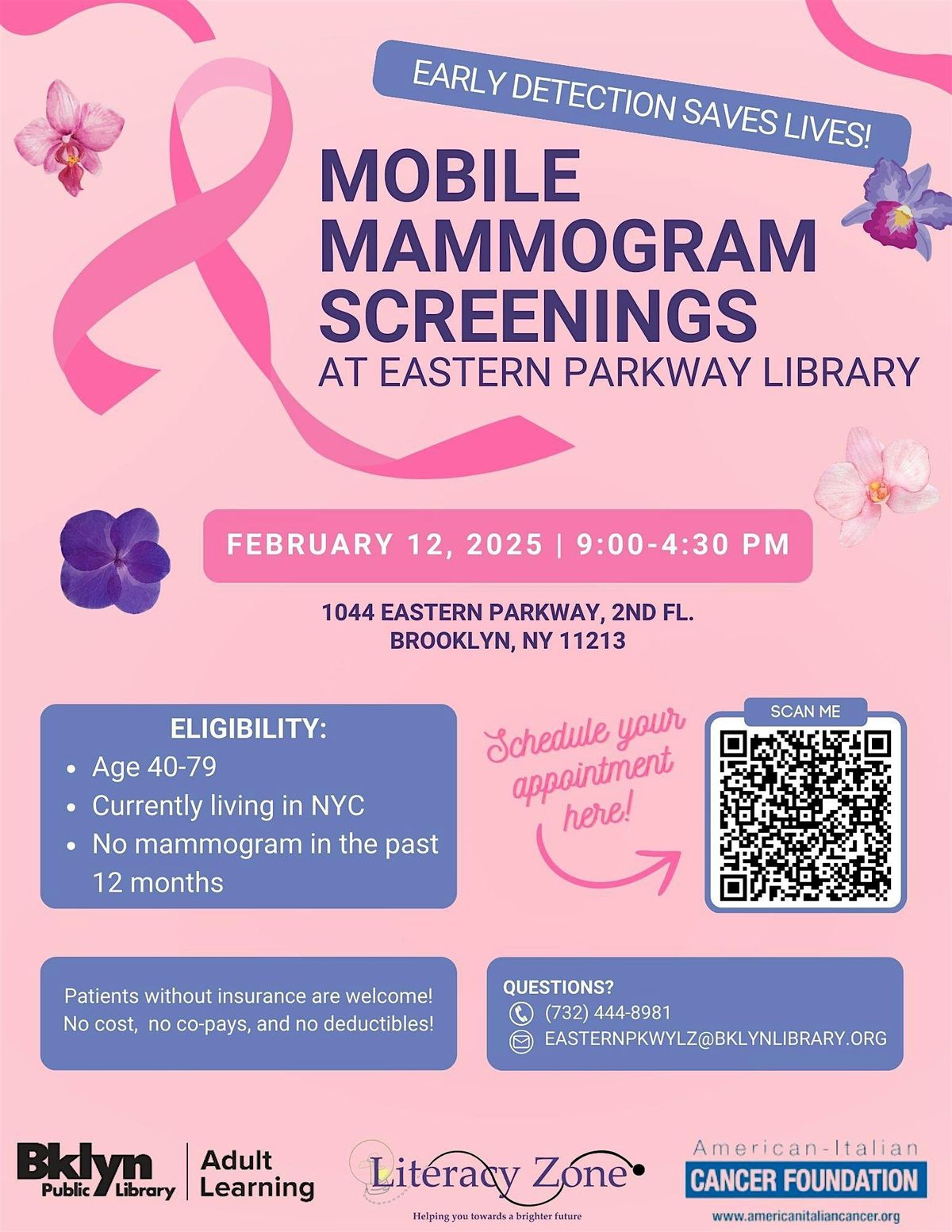 FREE Mobile Mammogram Screenings at the Library!