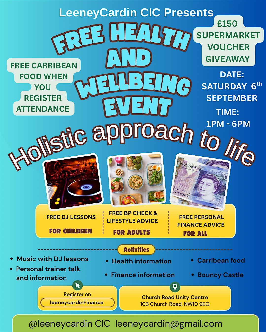 Free Health and Wellbeing event - Holistic approach to life