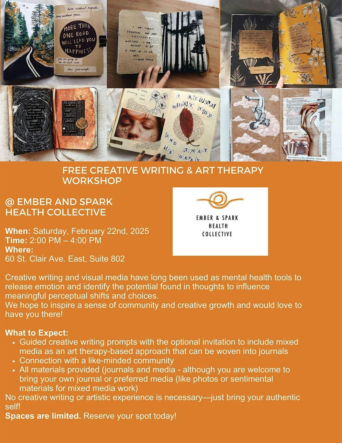 Free Creative Writing and Art Therapy Workshop