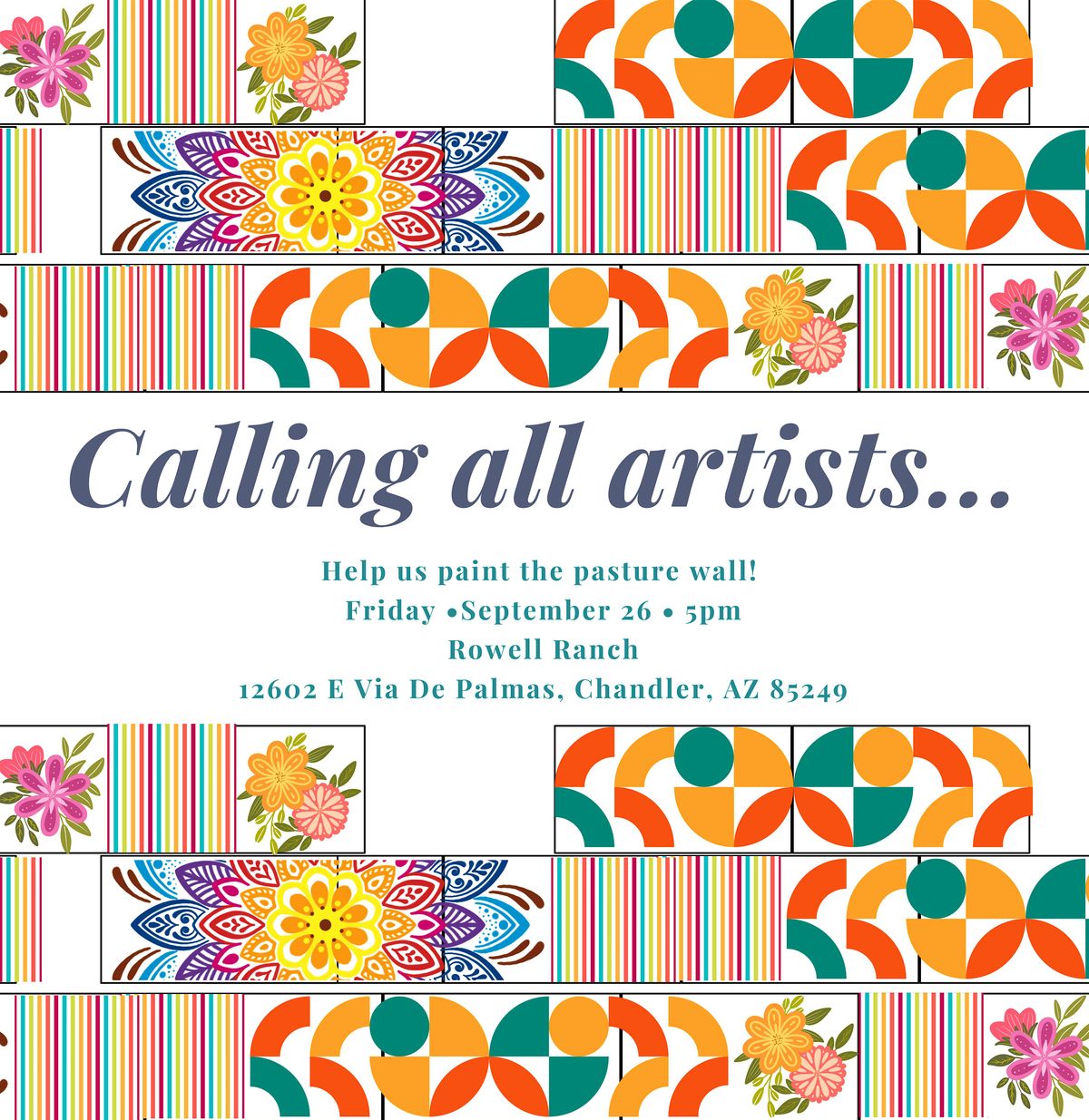 NEW DATE!  Paint the Pasture Mural