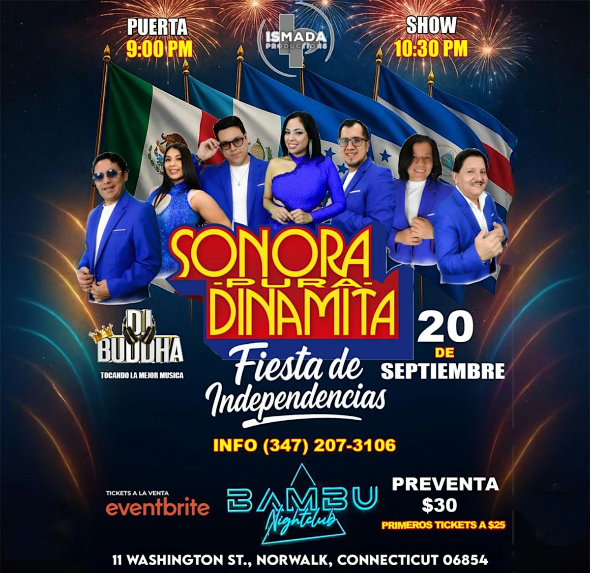 La Sonora Pura Dinamita en vivo celebrando fiestas de Independencias