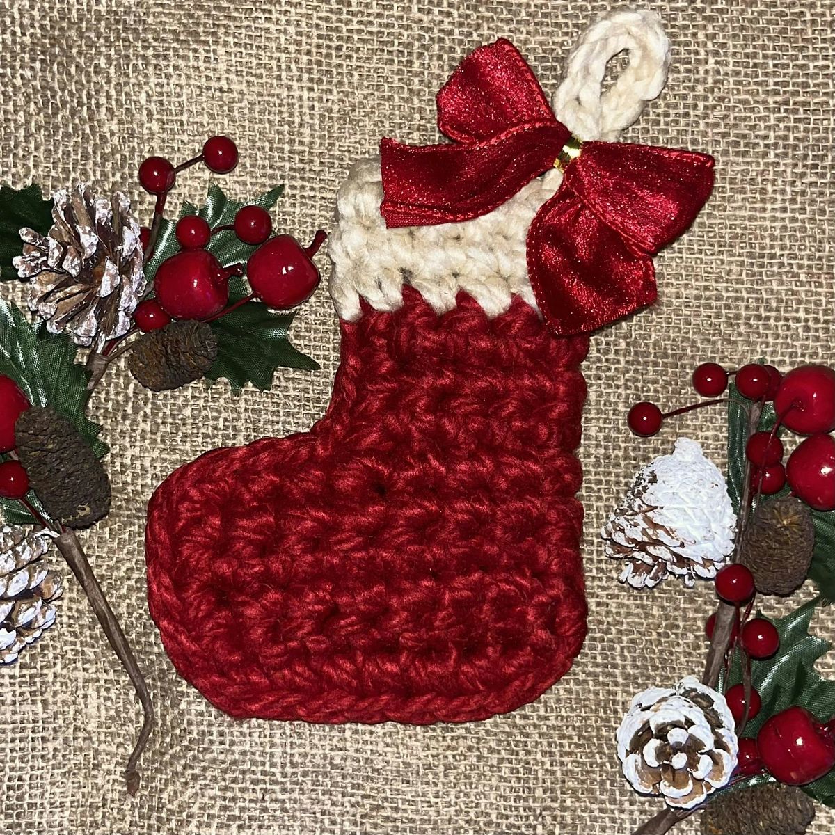 Crochet Your Own Mini Christmas Stocking