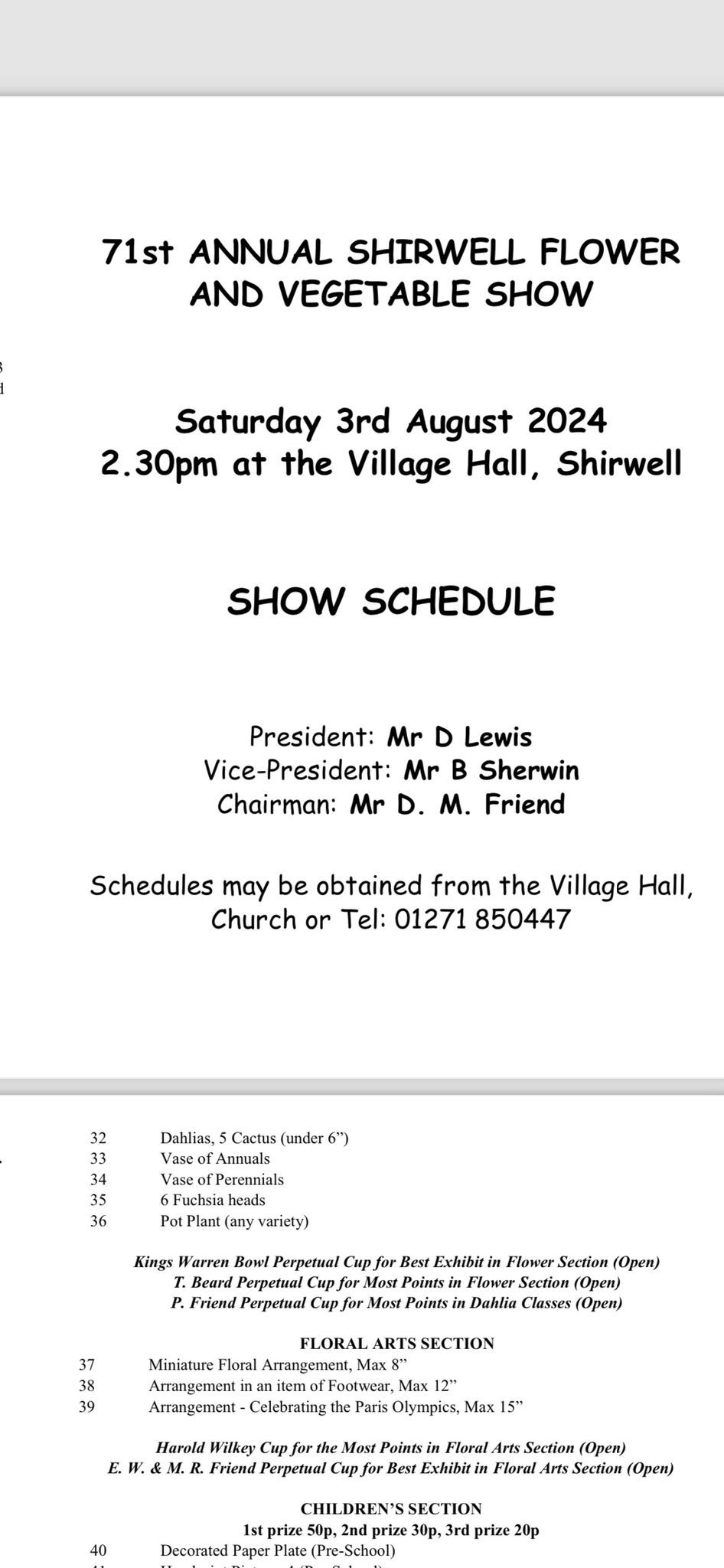 Shirwell Village Show