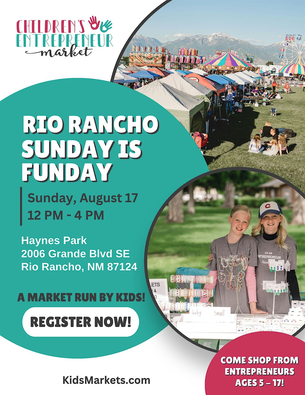 Children's Entrepreneur Market at Sunday is Funday