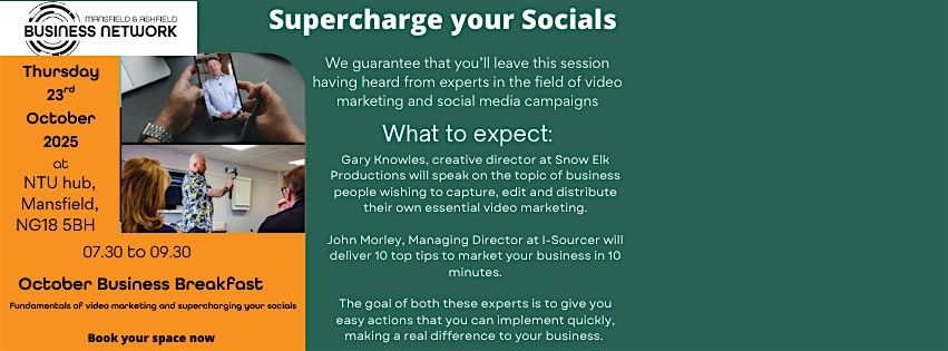 October Business Breakfast - Supercharge your socials