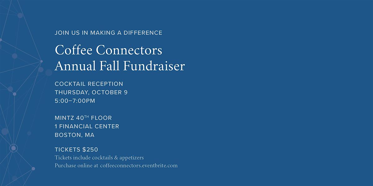 Coffee Connectors Annual Fall Fundraiser