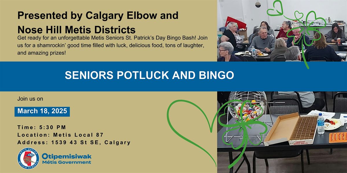 Seniors St. Patricks Day Potluck Bingo