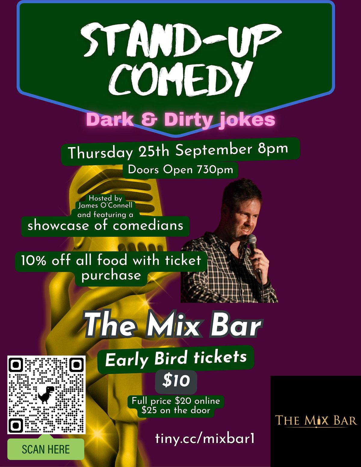 Stand-up Comedy at The Mix Bar (Dark & Dirty jokes)