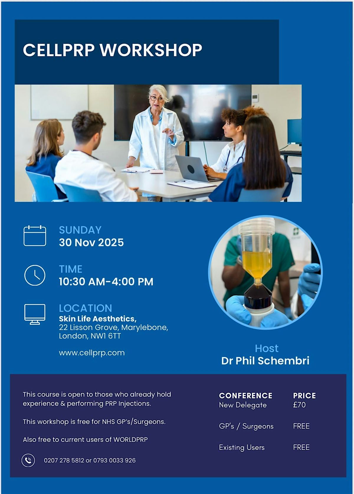 PRP Aesthetics Workshop