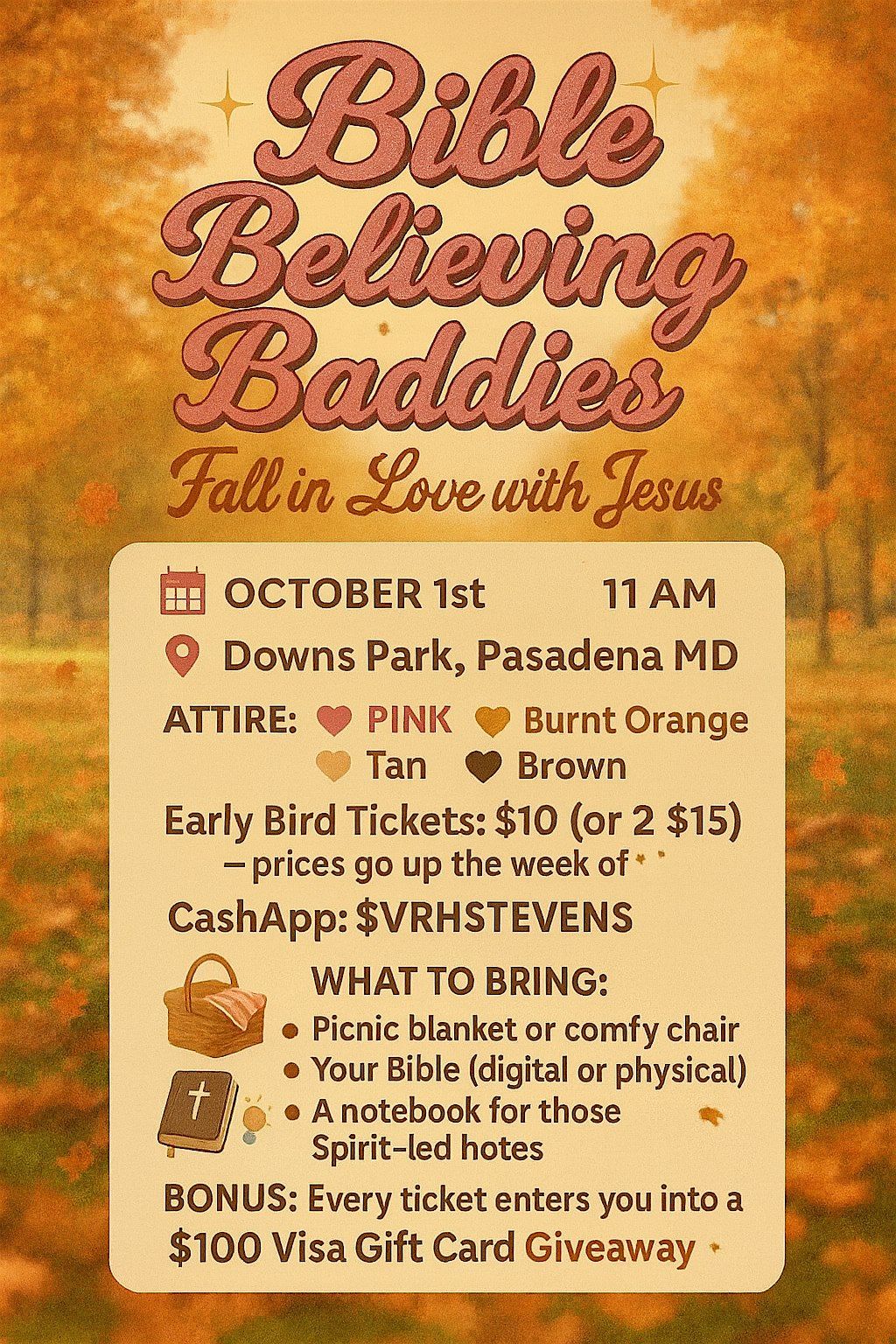 Bible Believing Baddies falling in love with Jesus picnic