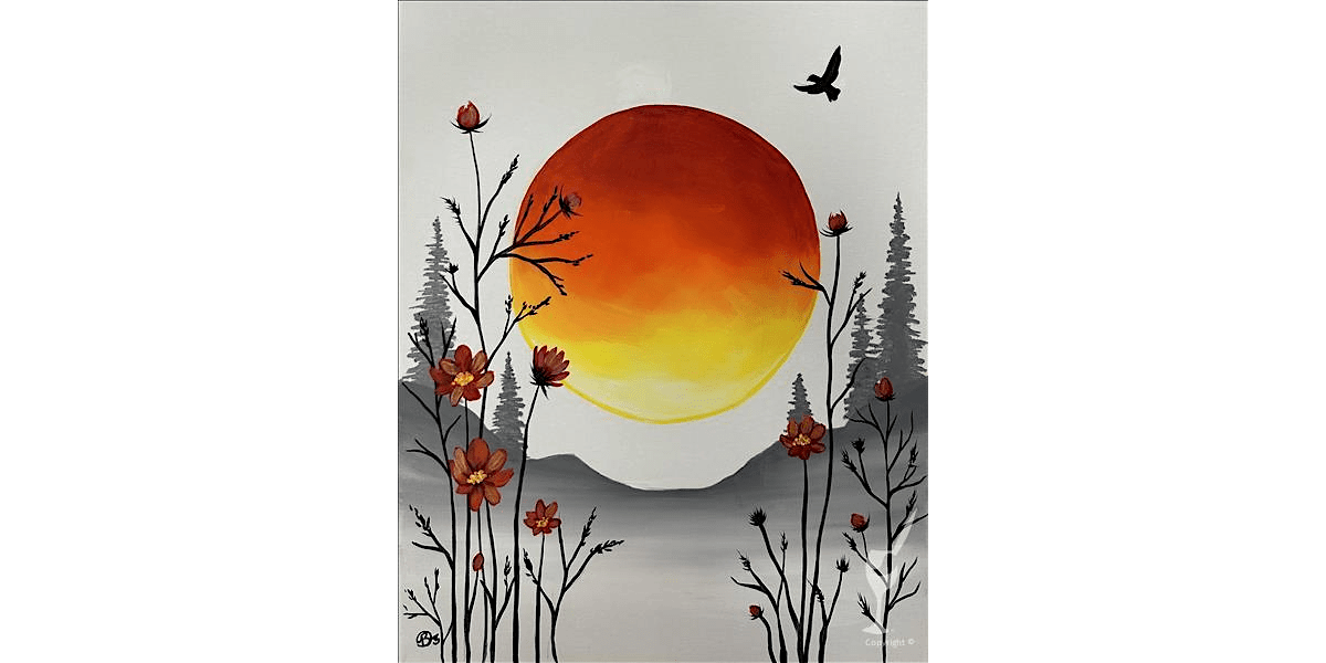 Petals Glow Sunset Edge - Paint and Sip in Houston | Classpop!\u2122