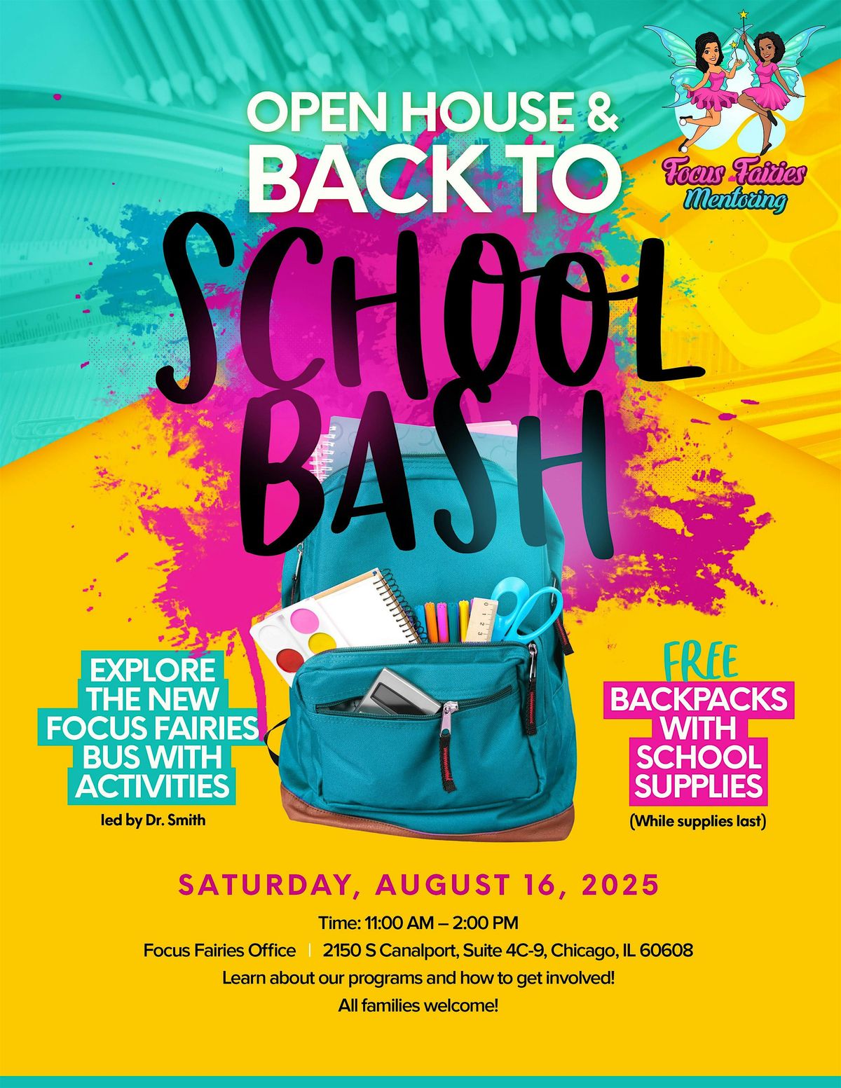 Focus Fairies Mentoring Open House & Back-to-School Bash